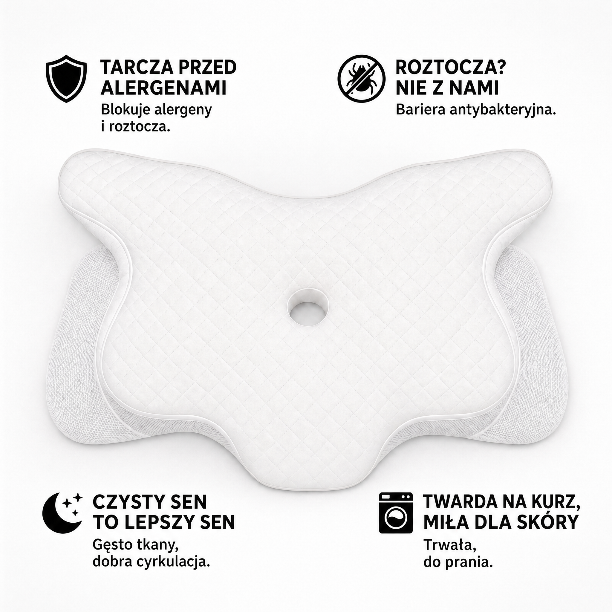 Ergonomic Pillow Anti Dust Cover